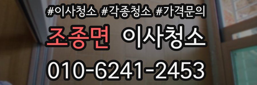 조종면 이사청소