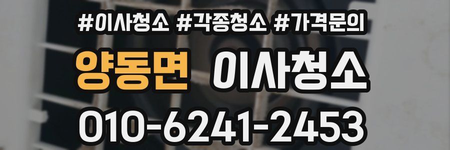 양동면 이사청소