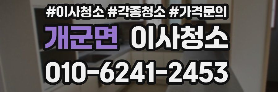개군면 이사청소