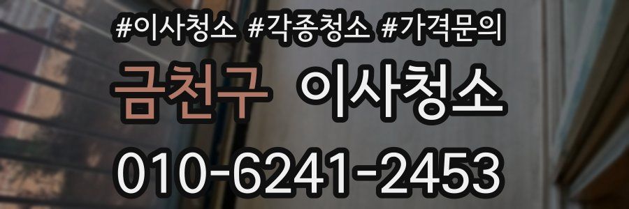 금천구 이사청소