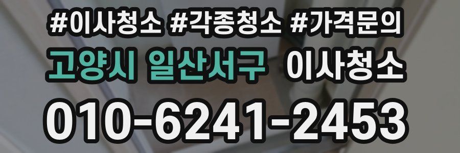 고양시 일산서구 이사청소