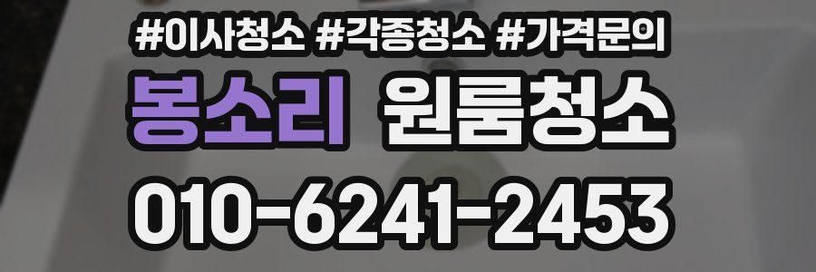 봉소리 이사청소