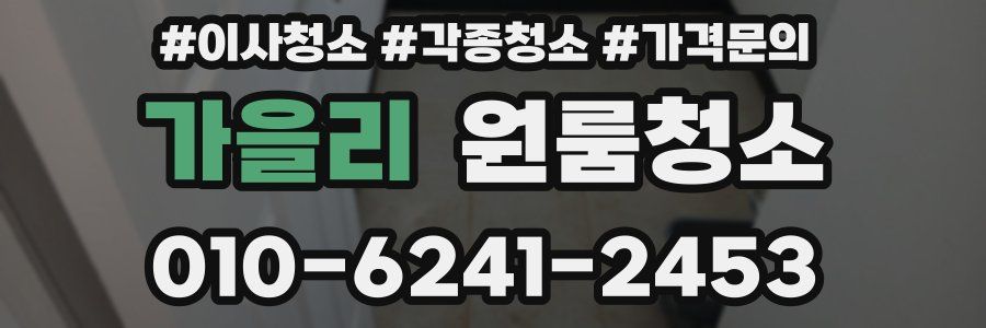 가을리 이사청소