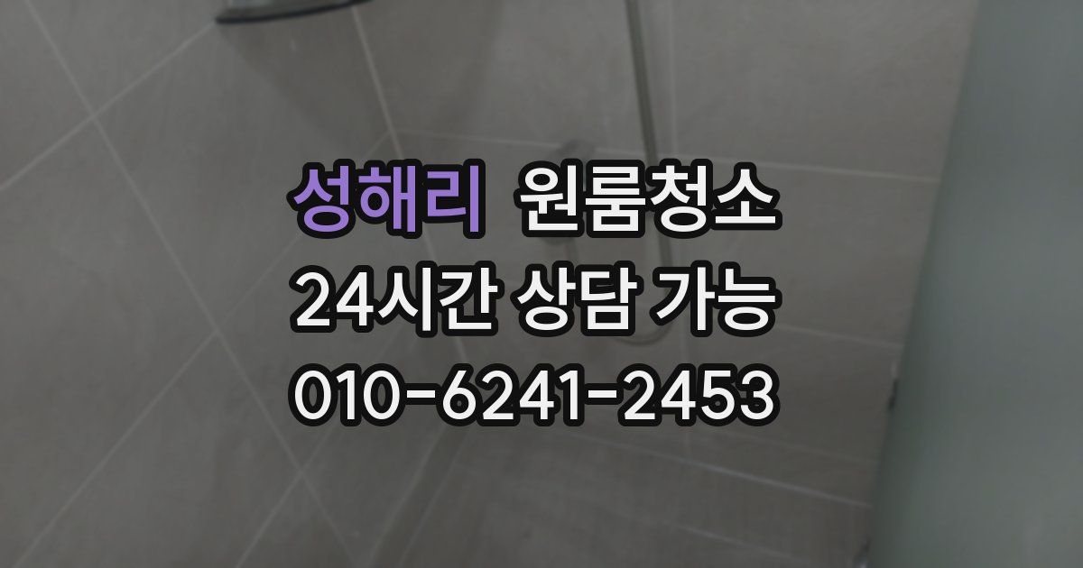 성해리 입주청소