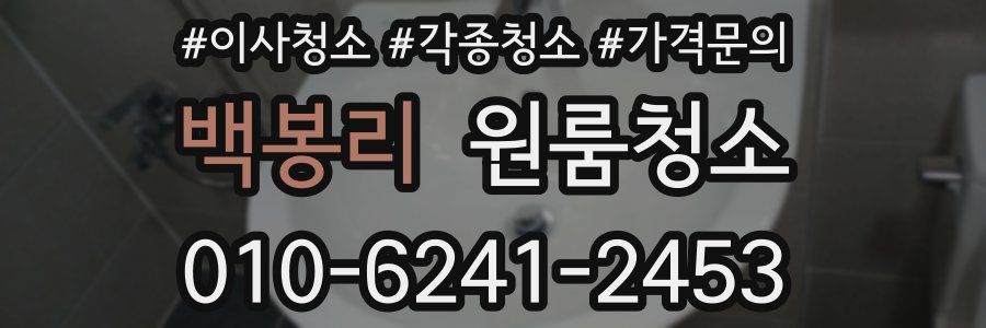 백봉리 이사청소