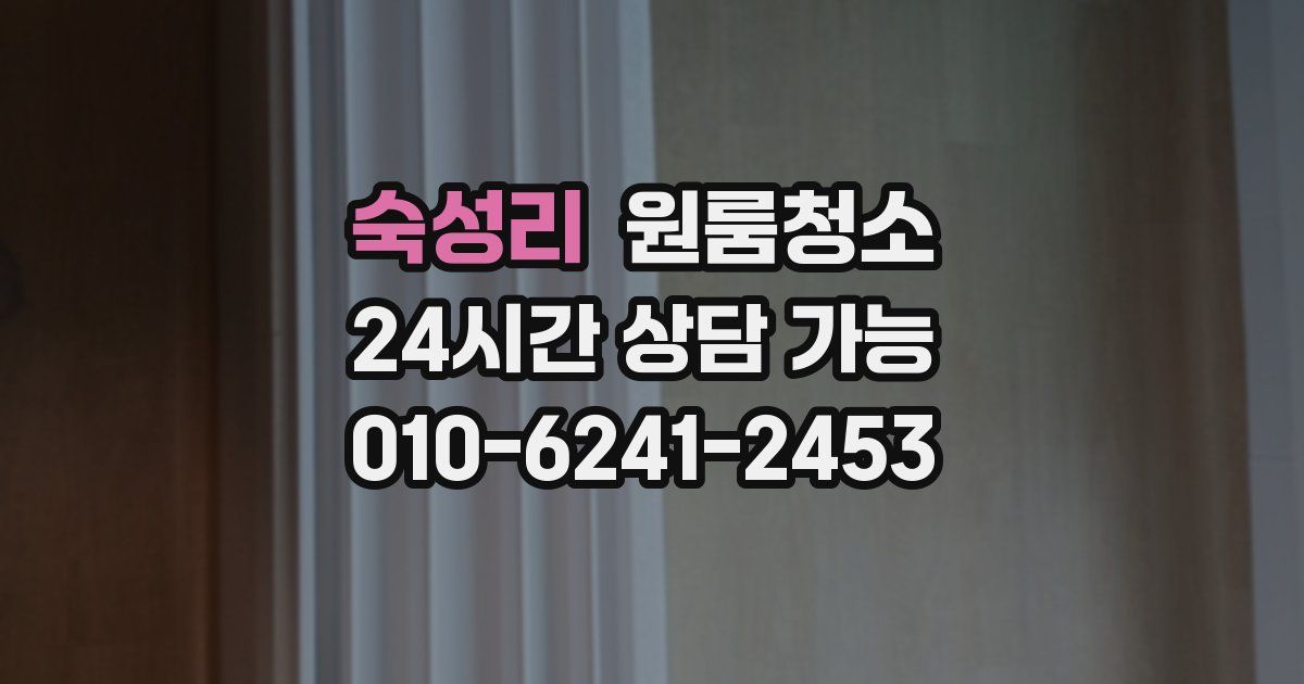 숙성리 입주청소