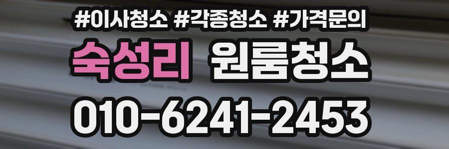 숙성리 이사청소