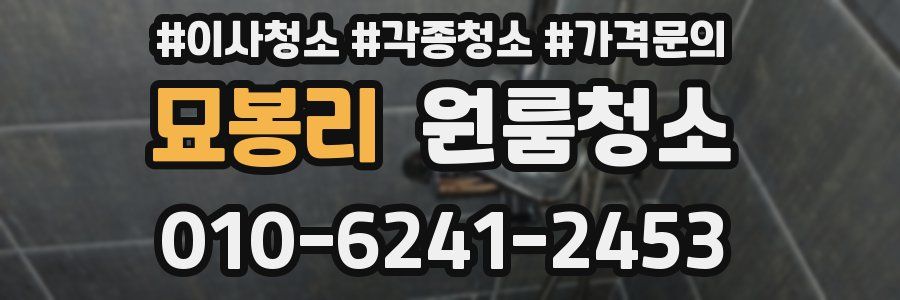 묘봉리 이사청소