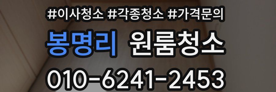 봉명리 이사청소