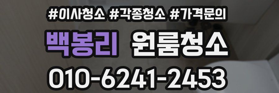 백봉리 이사청소