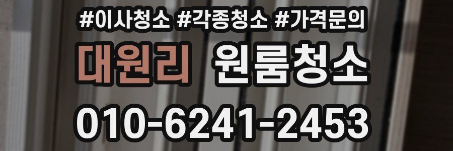 대원리 이사청소