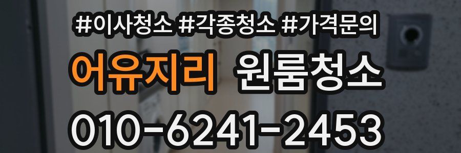 어유지리 이사청소
