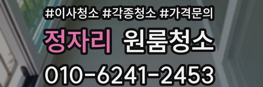 정자리 이사청소