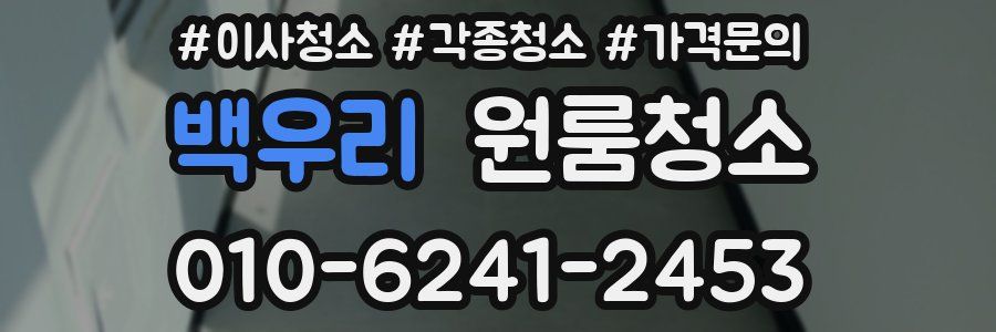 백우리 이사청소