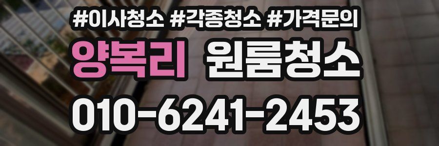 양복리 이사청소