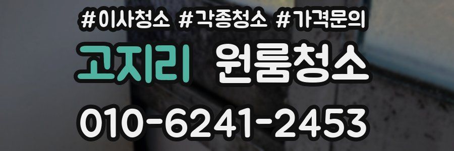 고지리 이사청소