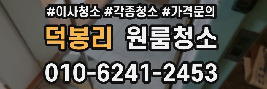 덕봉리 이사청소