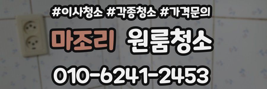 마조리 이사청소