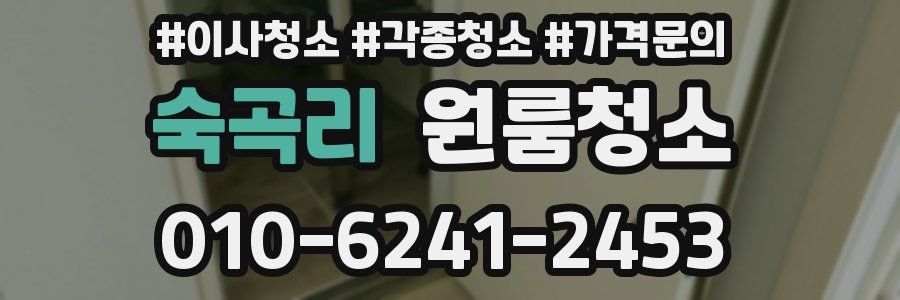 숙곡리 이사청소