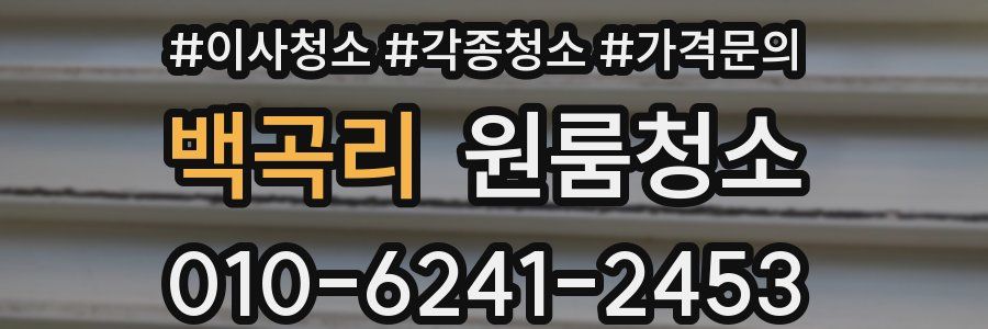 백곡리 이사청소