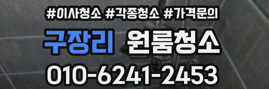 구장리 이사청소