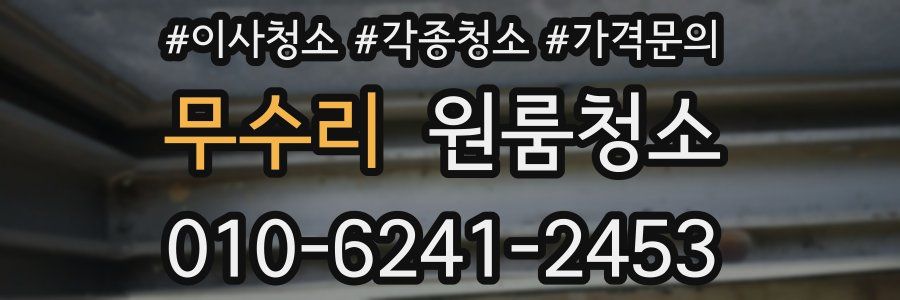 무수리 이사청소