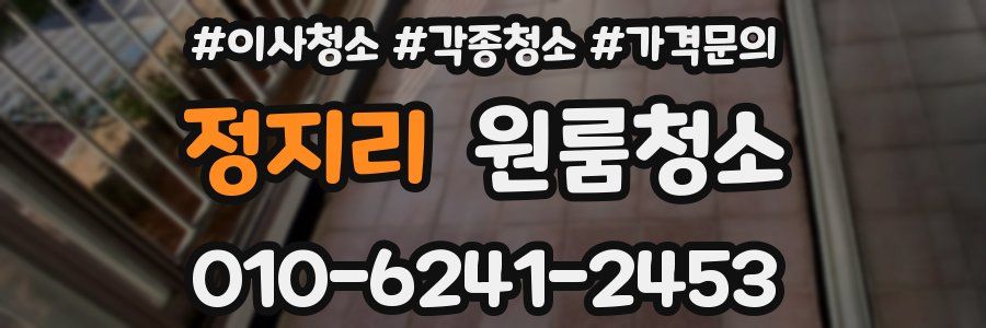 정지리 이사청소