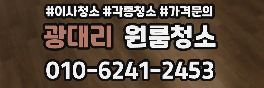 광대리 이사청소