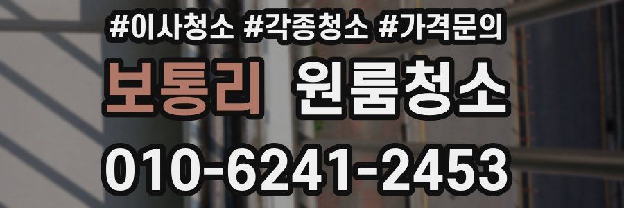 보통리 이사청소