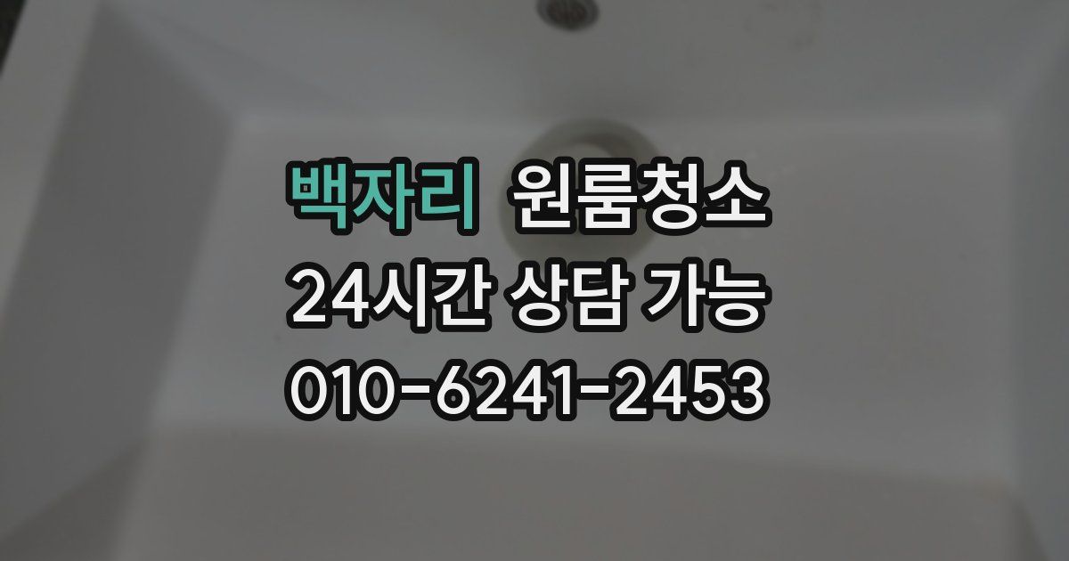 백자리 입주청소