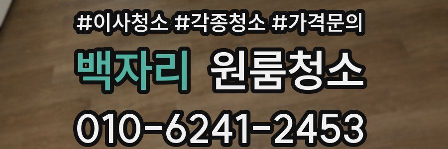 백자리 이사청소