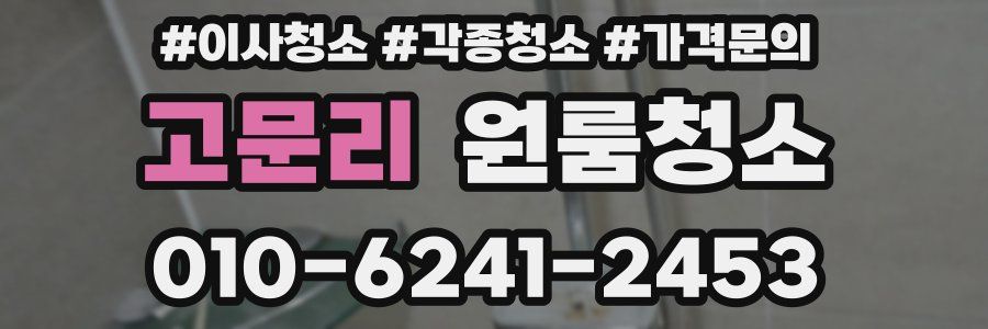 고문리 이사청소