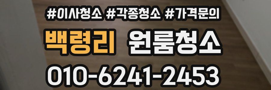 백령리 이사청소