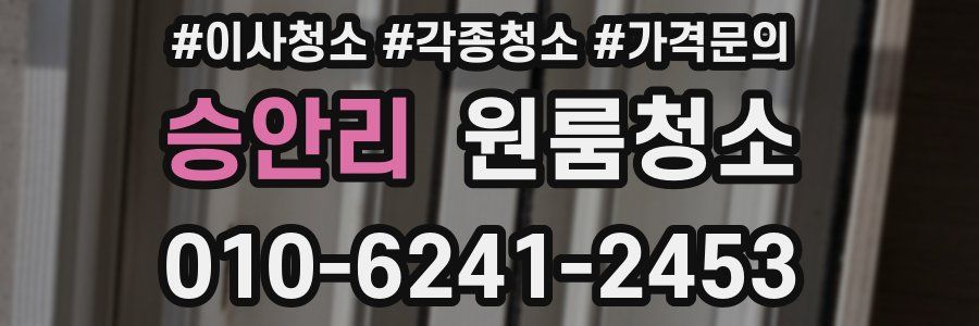 승안리 이사청소