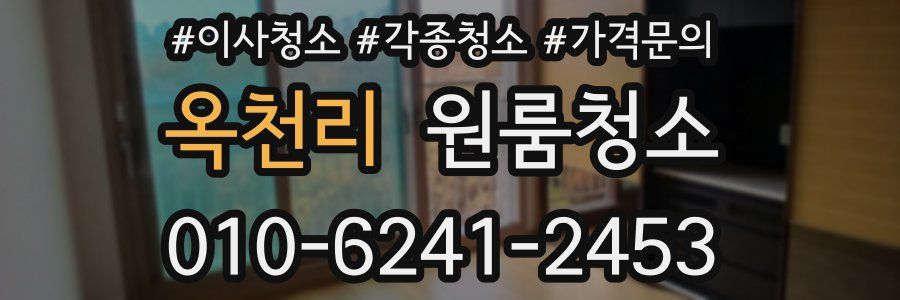 옥천리 이사청소