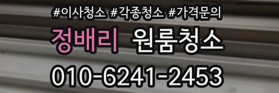 정배리 이사청소