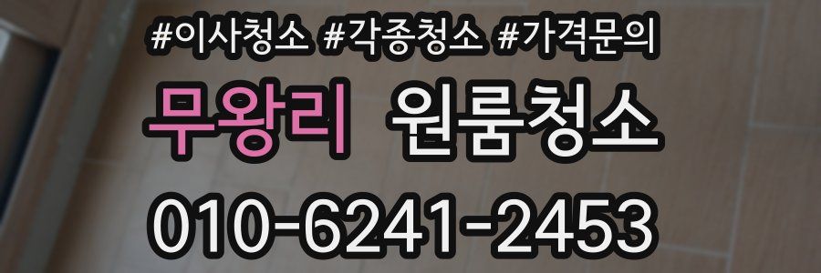 무왕리 이사청소