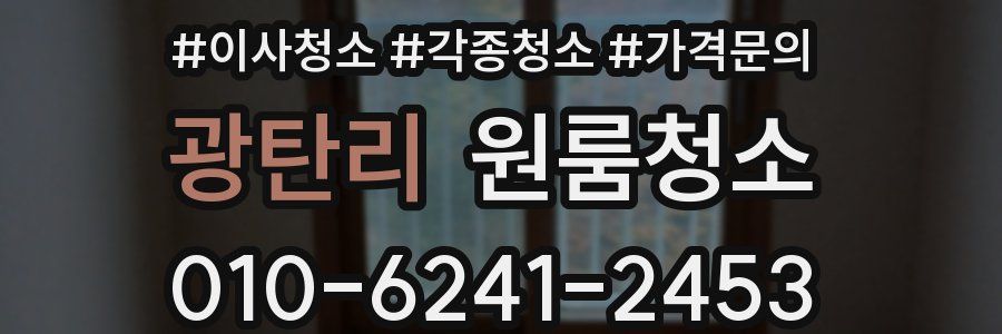 광탄리 이사청소