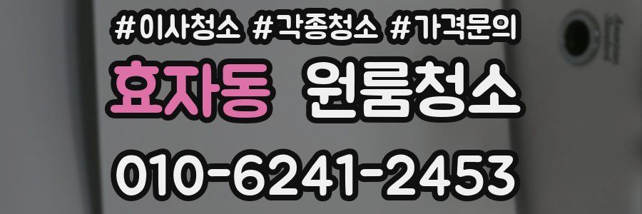 효자동 이사청소