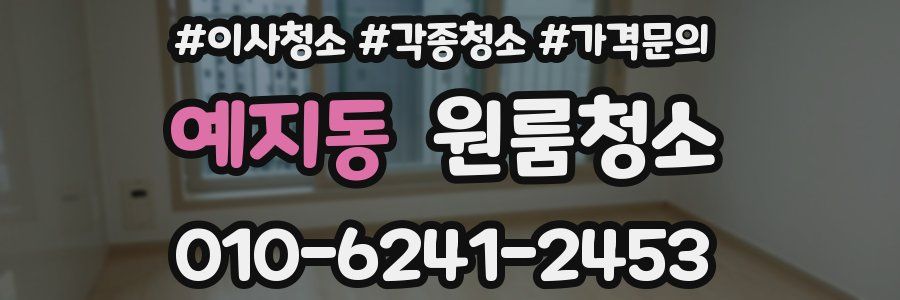 예지동 이사청소