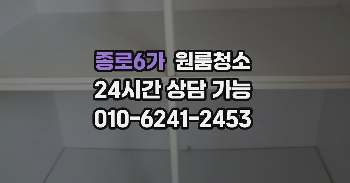 종로6가 입주청소