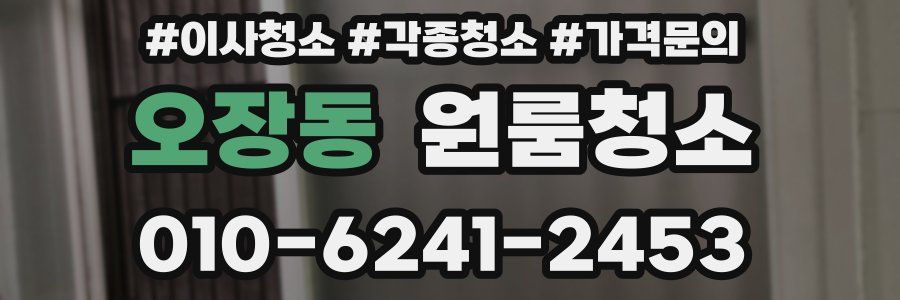 오장동 이사청소