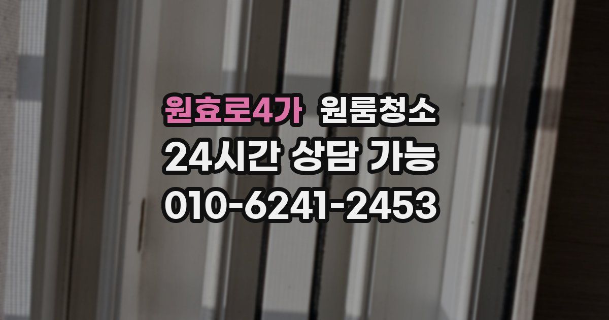 원효로4가 입주청소