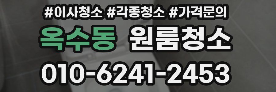 옥수동 이사청소