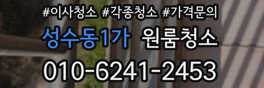 성수동1가 이사청소