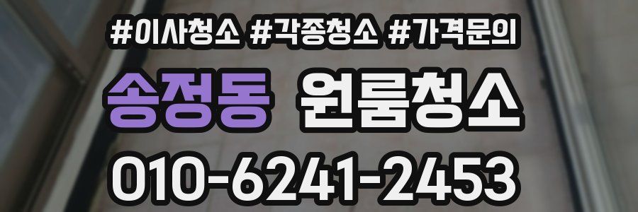 송정동 이사청소