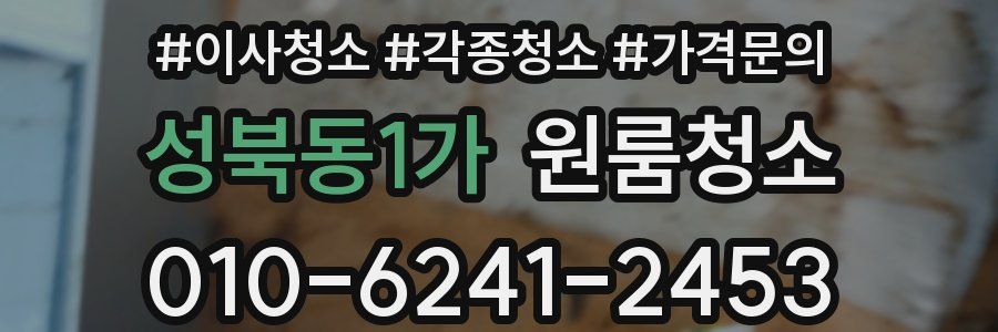성북동1가 이사청소