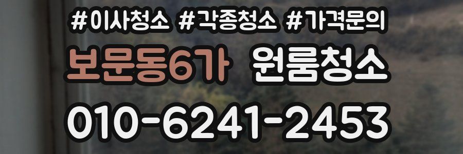 보문동6가 이사청소