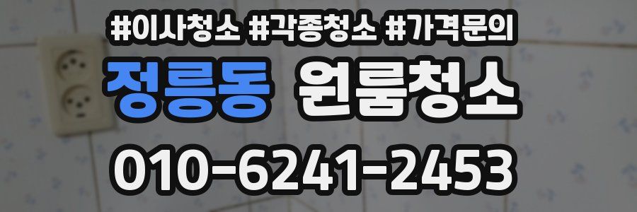 정릉동 이사청소