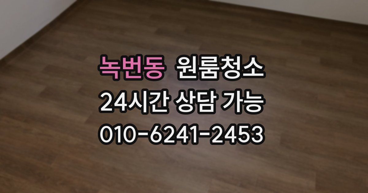 녹번동 입주청소